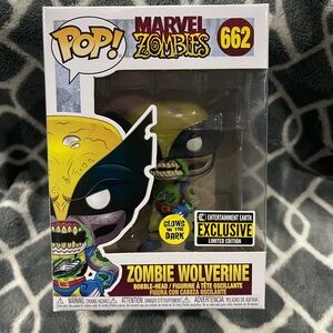 Funko Pop! Zombie Wolverine # 662 ! Marvel Zombies ! GITD ! Entertainment Earth